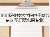 乐山职业技术学院电子商务专业(乐职院电商专业)