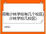 河南少林学校有几个校区(少林学校几校区)