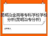 昆明冶金高等专科学校学校分析(昆明冶专分析)