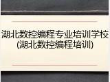 湖北数控编程专业培训学校(湖北数控编程培训)