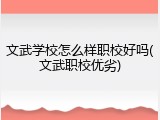 文武学校怎么样职校好吗(文武职校优劣)