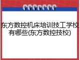 东方数控机床培训技工学校有哪些(东方数控技校)
