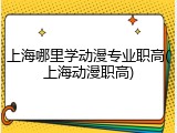 上海哪里学动漫专业职高(上海动漫职高)