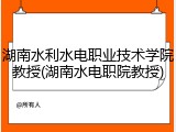 湖南水利水电职业技术学院教授(湖南水电职院教授)