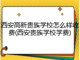 西安高新贵族学校怎么样收费(西安贵族学校学费)