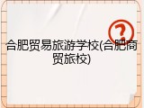 合肥贸易旅游学校(合肥商贸旅校)