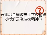 云南冶金高级技工学校精神小伙("云冶技校精神")