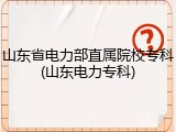 山东省电力部直属院校专科(山东电力专科)