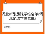 河北新型足球学校名单(河北足球学校名单)