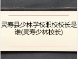 灵寿县少林学校职校校长是谁(灵寿少林校长)