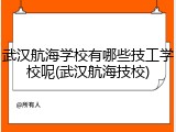 武汉航海学校有哪些技工学校呢(武汉航海技校)