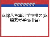 盘锦艺考集训学校排名(盘锦艺考学校排名)