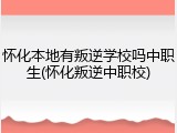 怀化本地有叛逆学校吗中职生(怀化叛逆中职校)