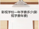 影视学校一年学费多少(影视学费年费)