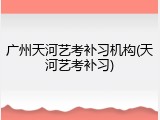 广州天河艺考补习机构(天河艺考补习)