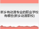 新乡有动漫专业的职业学校有哪些(新乡动漫职校)