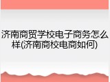 济南商贸学校电子商务怎么样(济南商校电商如何)
