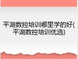 平湖数控培训哪里学的好(平湖数控培训优选)