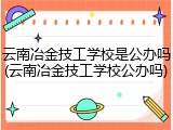 云南冶金技工学校是公办吗(云南冶金技工学校公办吗)