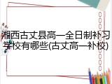 湘西古丈县高一全日制补习学校有哪些(古丈高一补校)