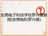 东莞电子科技学校罗兴雄教授(东莞电科罗兴雄)