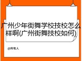 广州少年街舞学校技校怎么样啊(广州街舞技校如何)