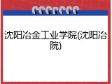 沈阳冶金工业学院(沈阳冶院)