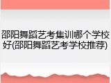 邵阳舞蹈艺考集训哪个学校好(邵阳舞蹈艺考学校推荐)