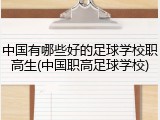 中国有哪些好的足球学校职高生(中国职高足球学校)