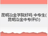 昆明冶金学院好吗 中专生(昆明冶金中专评价)