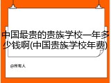 中国最贵的贵族学校一年多少钱啊(中国贵族学校年费)