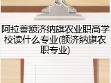 阿拉善额济纳旗农业职高学校读什么专业(额济纳旗农职专业)
