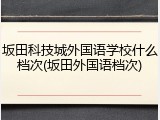 坂田科技城外国语学校什么档次(坂田外国语档次)