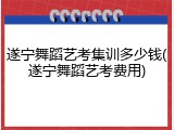 遂宁舞蹈艺考集训多少钱(遂宁舞蹈艺考费用)