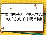 广东省电子职业技术学院官网(广东电子职院官网)