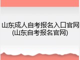 山东成人自考报名入口官网(山东自考报名官网)
