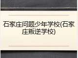 石家庄问题少年学校(石家庄叛逆学校)