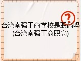 台湾南强工商学校是职高吗(台湾南强工商职高)