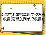 南昌东湖单招集训学校怎么收费(南昌东湖单招收费)