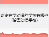 哈密有学动漫的学校有哪些(哈密动漫学校)
