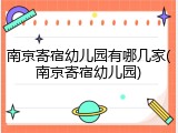 南京寄宿幼儿园有哪几家(南京寄宿幼儿园)