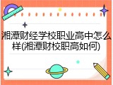 湘潭财经学校职业高中怎么样(湘潭财校职高如何)