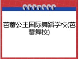 芭蕾公主国际舞蹈学校(芭蕾舞校)
