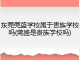 东莞莞盛学校属于贵族学校吗(莞盛是贵族学校吗)