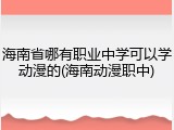 海南省哪有职业中学可以学动漫的(海南动漫职中)