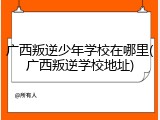 广西叛逆少年学校在哪里(广西叛逆学校地址)