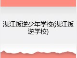 湛江叛逆少年学校(湛江叛逆学校)