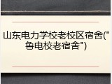山东电力学校老校区宿舍("鲁电校老宿舍")