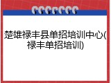 楚雄禄丰县单招培训中心(禄丰单招培训)