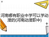 河南哪有职业中学可以学动漫的(河南动漫职中)